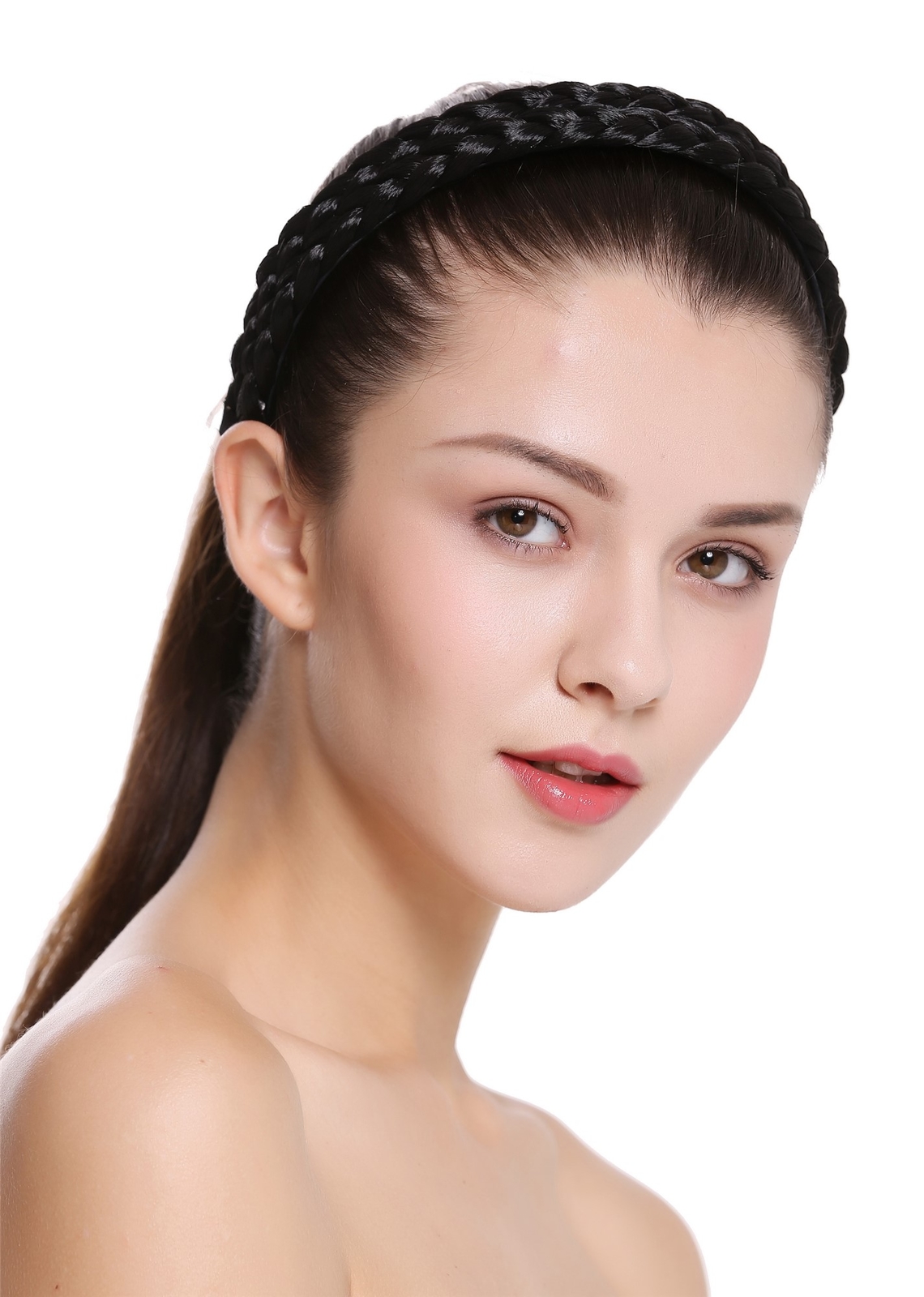 Braided Hairband Hairband Traditional Black Brown CXT-002-002
