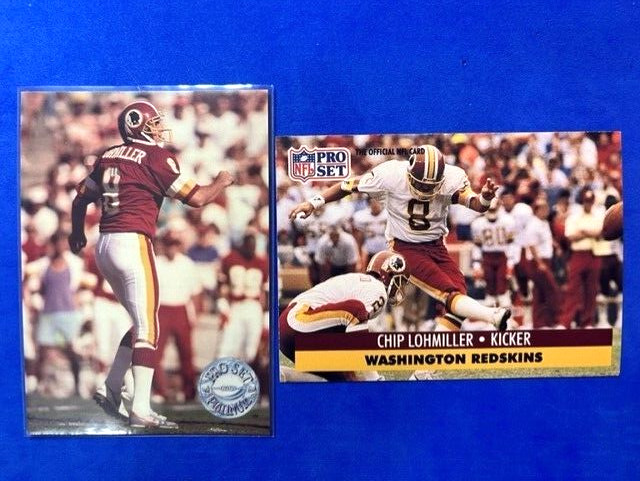 NFL - Chip Lohmiller 1991 Pro Set Platinum & 1991 Pro Set Football - Redskins