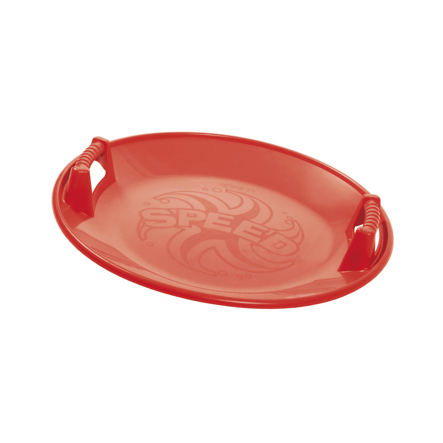 Luge ronde de glisse Prosperplast Speed rouge a poignees laterales ergonomiques