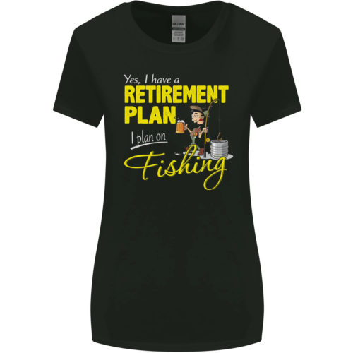 Retirement Plan I Plan on Fishing Fisherman Womens Wider Cut T-Shirt - Picture 1 of 49