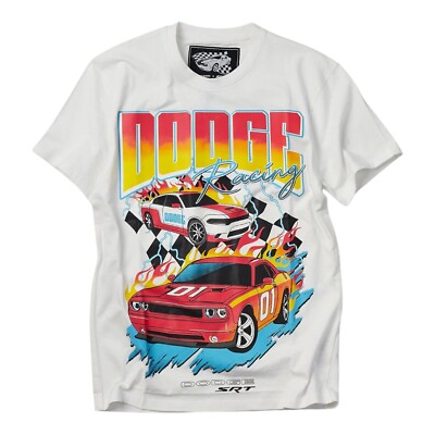 Dodge SRT Racing Short Sleeve Tee T-Shirt White Men's Size 2XL XXL