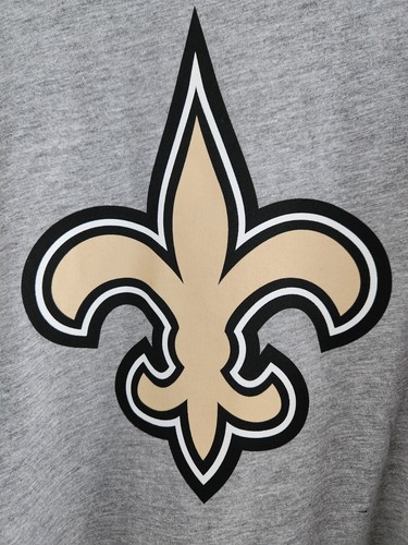 New Orleans Saints Logo Baumwolle T-Shirt Silber UK M Brandneu mit Etikett UVP 25£ - Bild 9 von 12