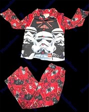  Lego Star Wars Pajamas Boy's Sz 4-5 Long Sleeve Two Piece Button Front Closure 