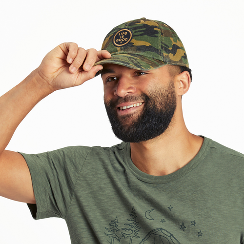 Gorra Life Is Good Coin Camuflaje Verde Chill Camuflaje Para Hombre Nueva con Etiquetas - Imagen 3 de 4