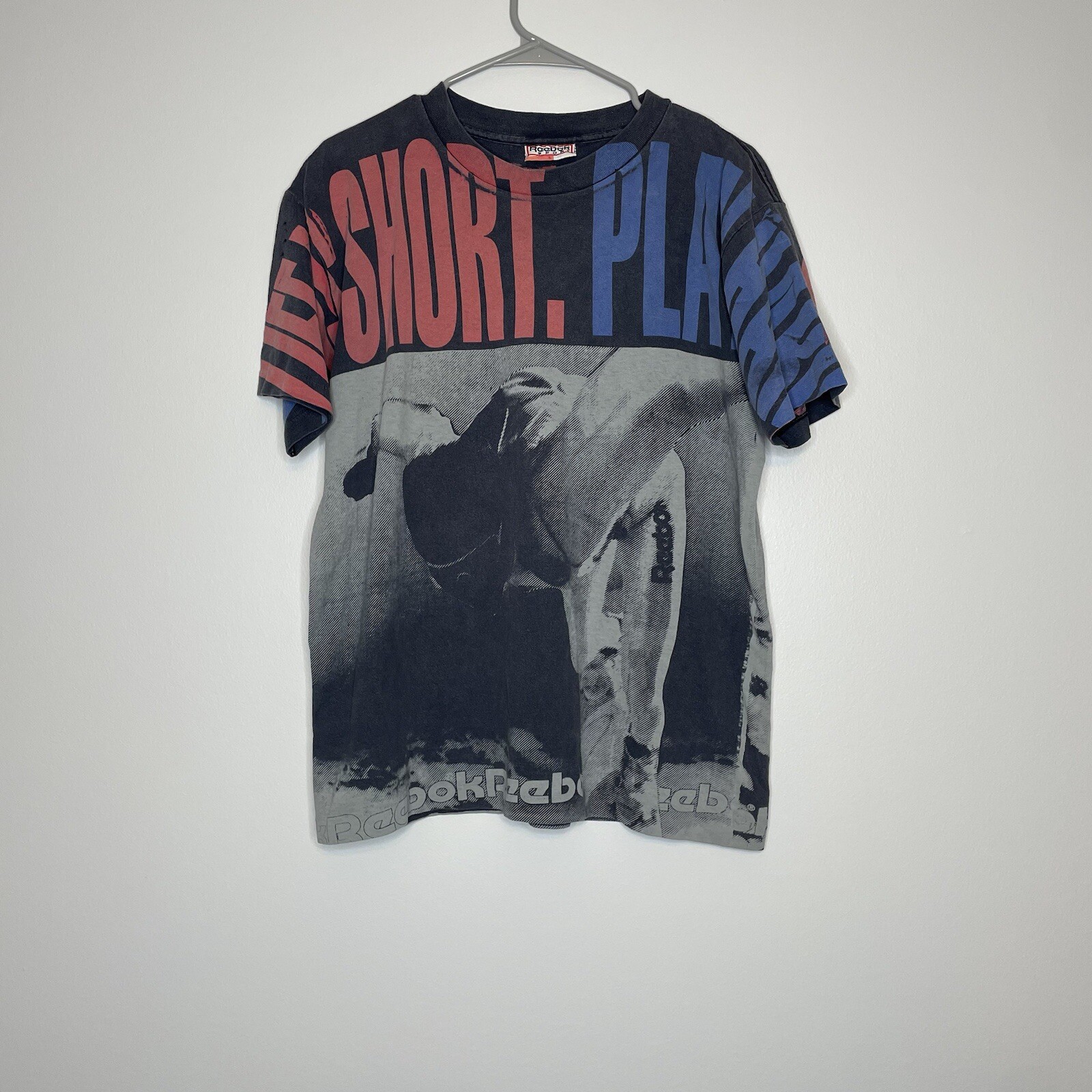 Vintage 90s Reebok Patrick De Gayardon Sky Surfer All Over Print AOP T-Shirt L