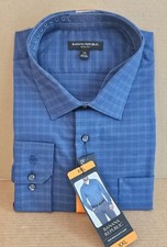 Banana Republic Men's Non-Iron Dress Shirt Wrinkle Free XXL Slim Fit Dark Blue