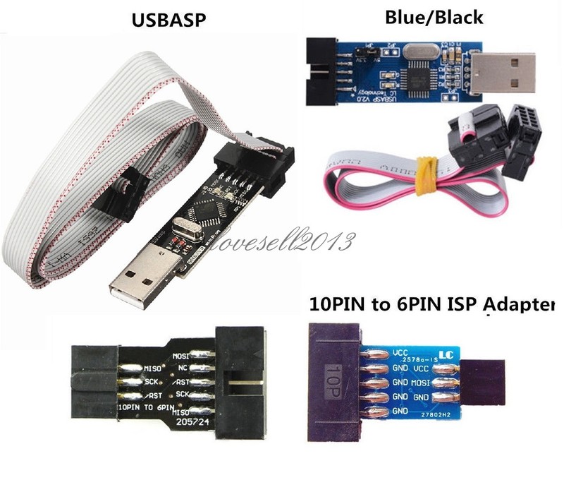 USB 10Pin to 6Pin Adapter STK500 USBASP AVR Programmer Adapter Board For Arduino