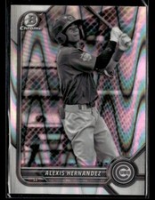2022 Bowman Draft Alexis Hernandez Chrome Black & White RayWave Refractor card