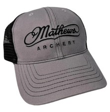 Mathews Archery Snapback Hat Cap Cursive Script Cap USA