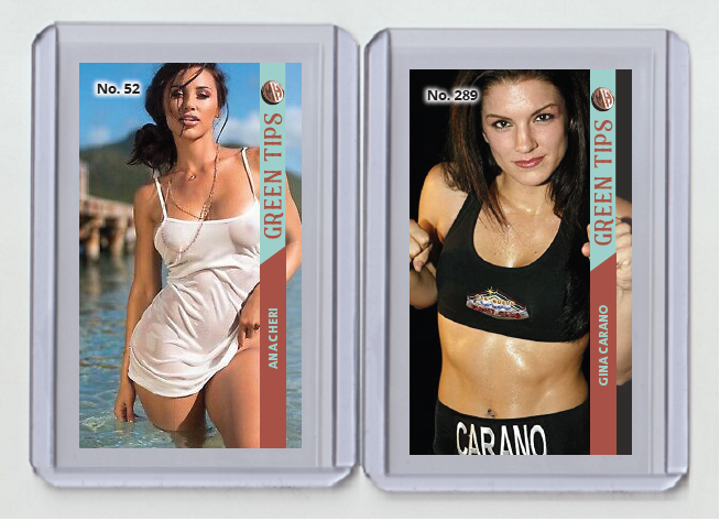 Gina Carano rare MH Green Tips Luxury #'d Tobacco Free shipping on posting reviews 3 no. 2 card 289