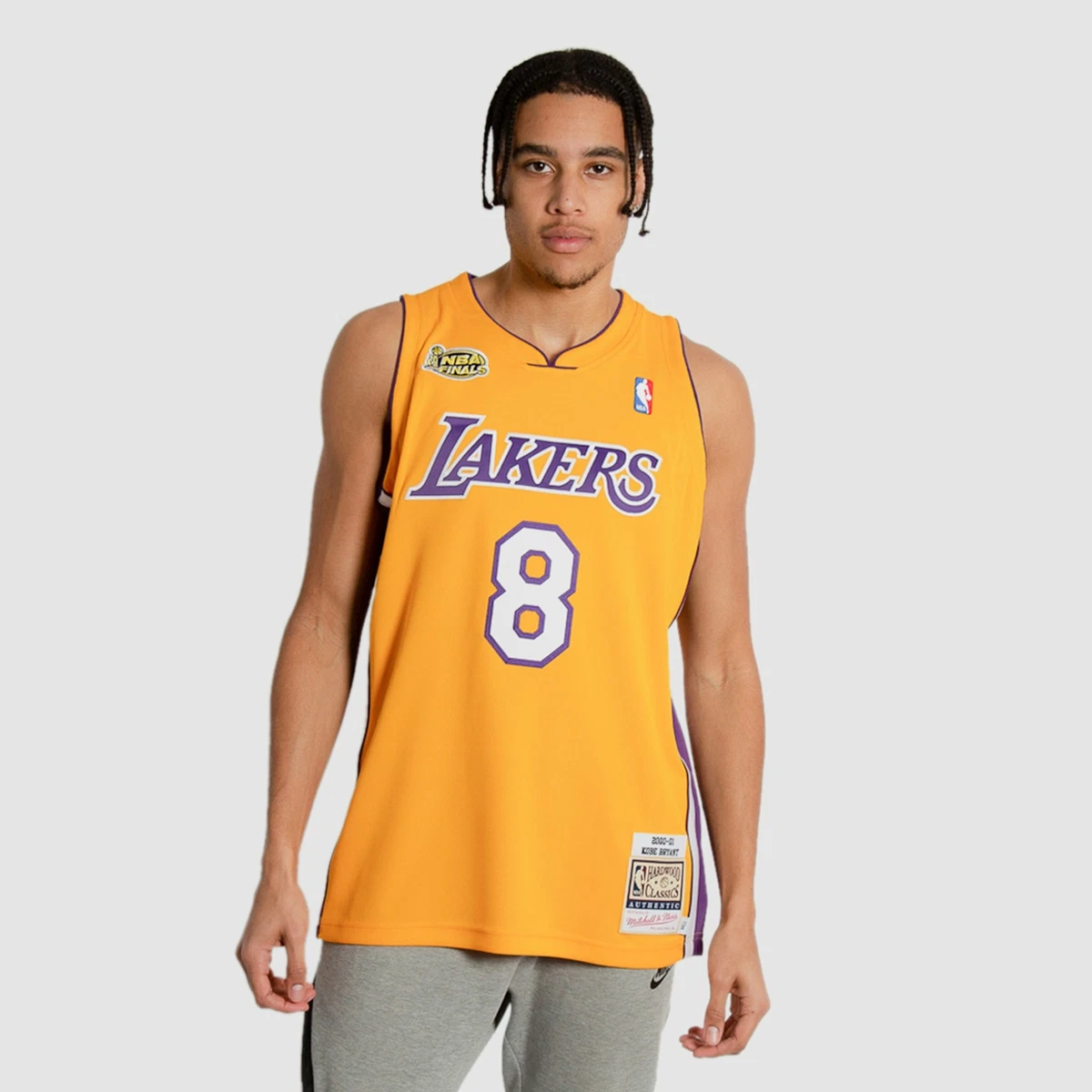 Los Angeles Lakers Kobe Bryant 2000- 01 Authentic Swingman Jersey - Yellow  - Mens