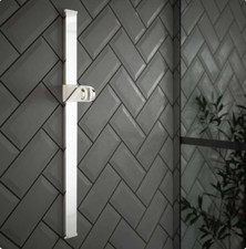 Euroshowers Aluminium No Drill  Adhesive Quick Shower Slide Rail Chrome 40130