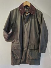 Barbour Border Jacke Jacket Wachsjacke Oliv G...