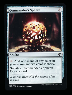 * * 1x Commander's Sphere x1 * * Commander 2020 MTG Unplayed NM/M Near Mint Mint