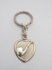 Pipe: 925 Silver Heart Keychain - Slow Smoke - Breeze - Root