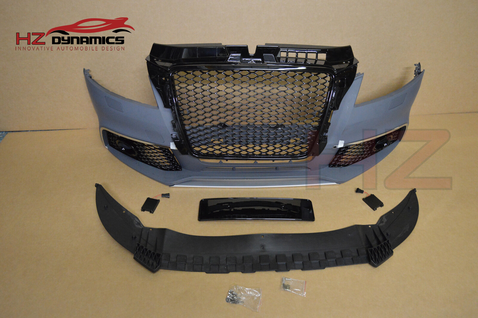 FRONT BUMPER WITH BADGELESS GRILL FOR AUDI A3 8P 2009 2012 RS3 LOOK