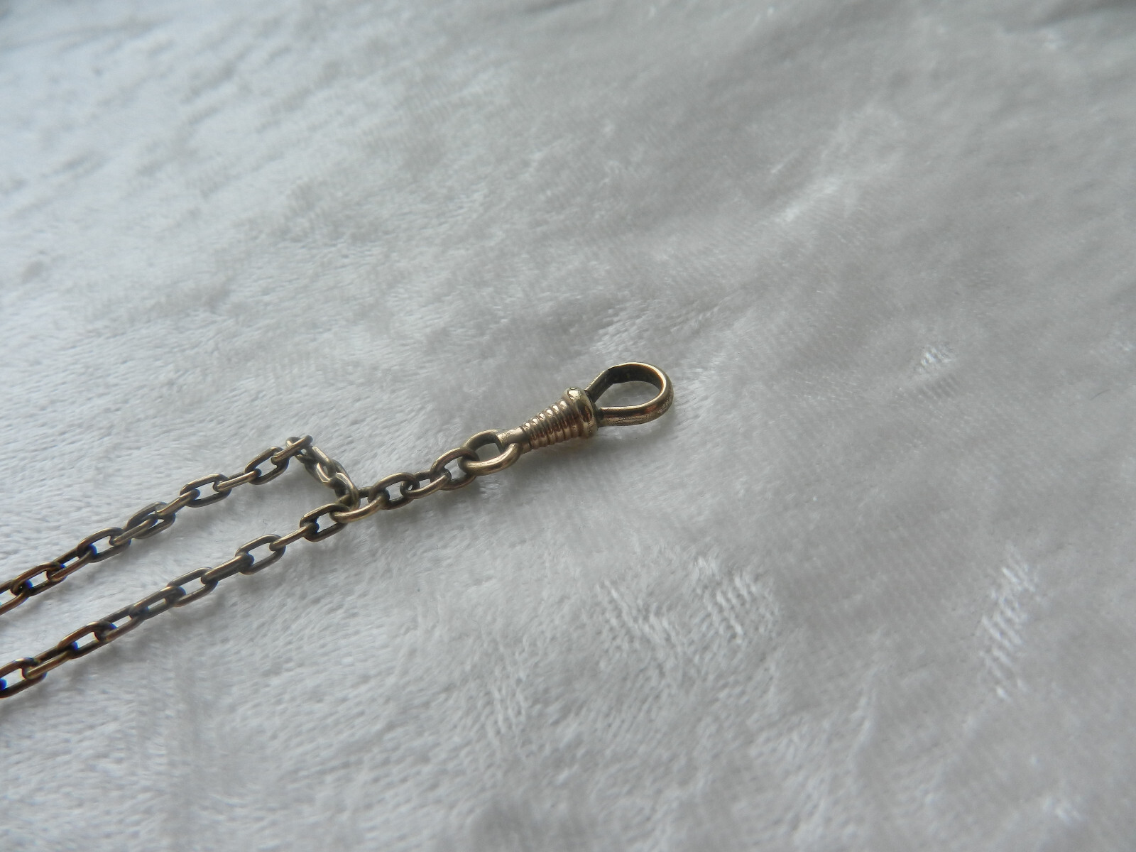 Chaîne De Montre à Gousset Ancienne Plaquée Or Avec Breloque Pendentif Cheval - Occasion, Style Classique