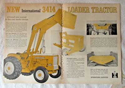 1962 IH International 3414 Loader Tractor 2-Page Print AD Advertisement ...