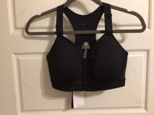 Nike Alpha Women's High-Support Padded Zip-Front Sports Bra Black S (C-E) 72.00