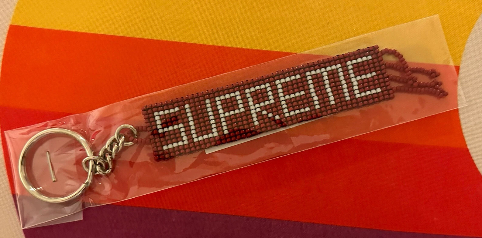 POO ! PORTE CLÉS SUPREME SS20 LOGO ROUGE ÉPUISÉ DOUX PORTE CLÉS NEUF avec étiquette