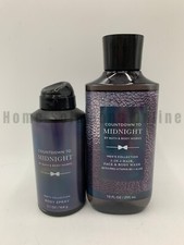 Bath  Body Works Mens Countdown To Midnight Body Wash Body Spray S/2 365A