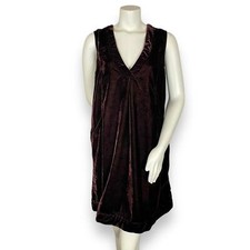 Velvet April Cornell Dress Jumper Burgundy Brownish V-Neck Women Size Medium