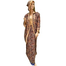 moroccan 2 piece layer hooded jilbab muslim dress ladies women hood kaftan dubai