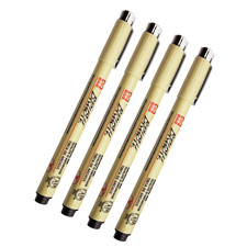 Sakura Pigma Micron Brush Black Pen Pack of 4 Brush Office Product