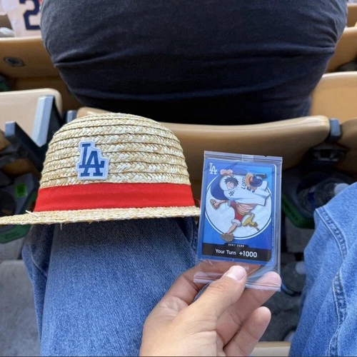 One Piece Night Los Angeles Dodgers Monkey D. Luffy Promo Card Sealed On Hand