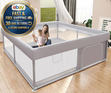 Baby Playpen 50x50 Inch, Play Pens for Babies 50"x50", Light Grey