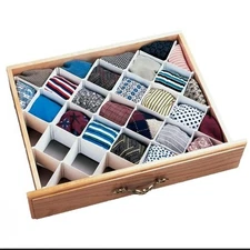 Drawer organizer divider white EUC lingerie socks 31 section declutter liner