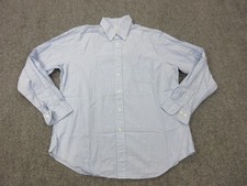 Brooks Brothers Shirt Mens Large Blue Regent Slim Fit Button Down Cotton