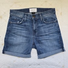Current/Elliot Denim Shorts Sz 26 Mid-Rise Distressed Raw Hem Streetwear Summer
