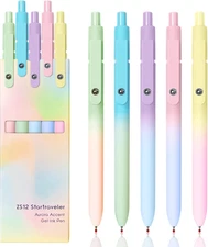 Gel Pens, 5 Pcs Medium Point Smooth Writing Pens Cute Pens for Women, High-End S