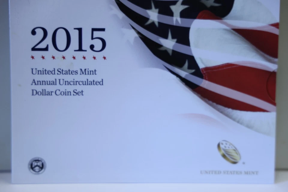 2015 6-Coin U.S. Mint Annual Uncirculated Dollar Set w/ Silver Eagle - Image 2 of 4