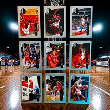 1990s Upper Deck Michael Jordan STICKER SET Complete 9 Chicago Bulls Vintage