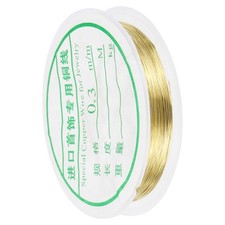 1pcs Craft Wire Beading Copper Wires for Jewelry Production Gold -0.3mm