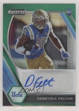 2021 Panini Prizm Draft Picks Green Demetric Felton #DPA-DFE Auto 2l4