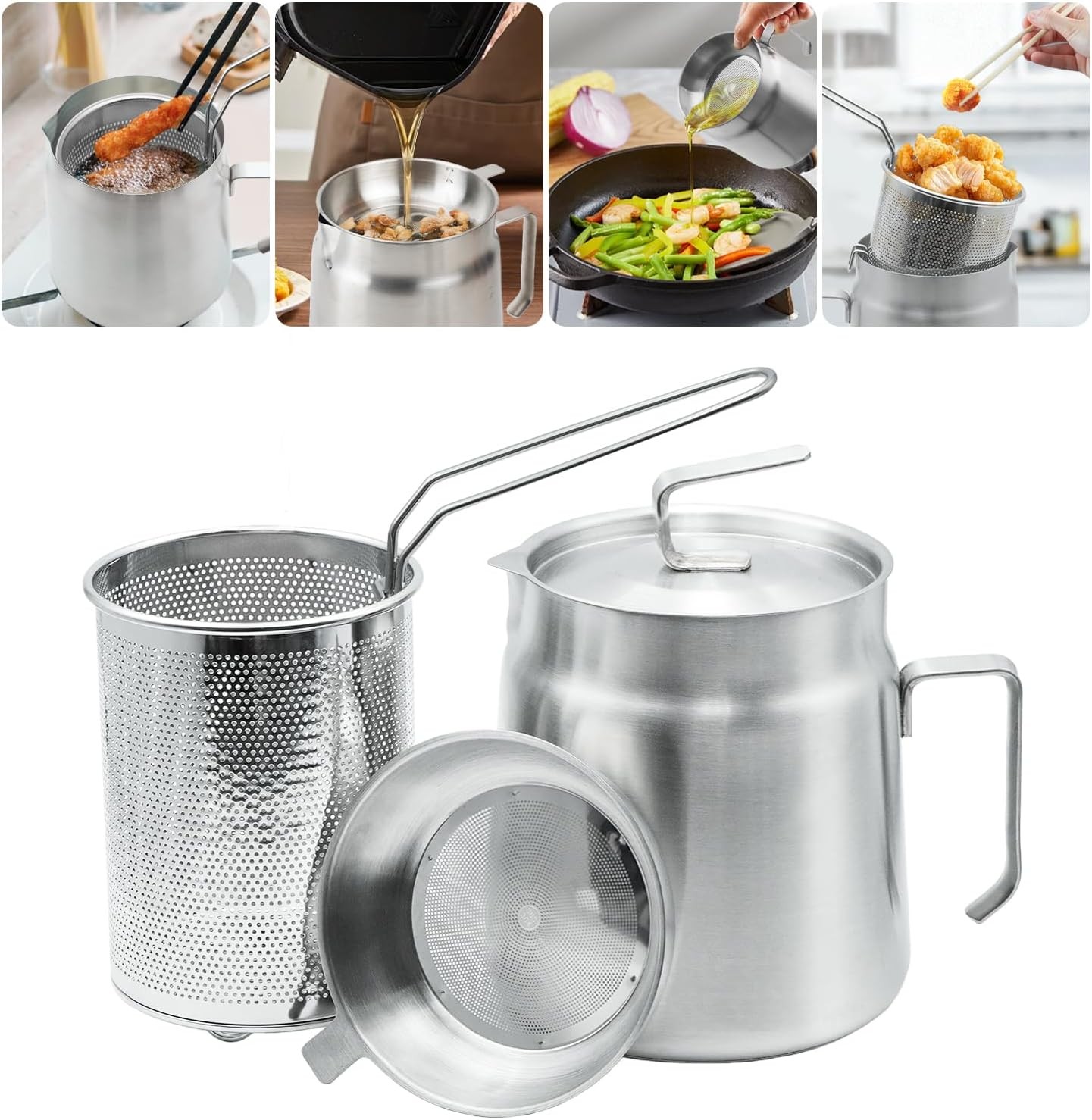 Filter Pot With Deep Fryer Basket - Kitchen Large