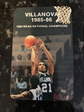 CBK 1985-86 VILLANOVA WILDCATS University Basketball Schedule HAROLD PRESSLEY 