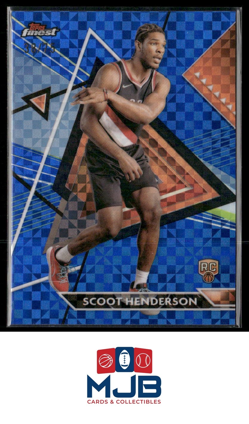 2023-24 Finest Scoot Henderson Blue Checkerboard Refractors #/75 Rookie #101