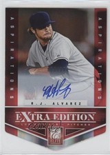 2012 Elite Extra Edition Aspirations Die-Cut Signatures /100 RJ Alvarez Auto 2t9