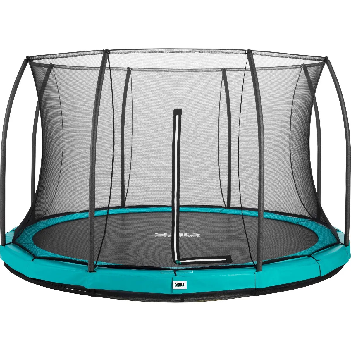 12ft Salta Green Comfort Edition InGround Round Trampoline with Enclosure