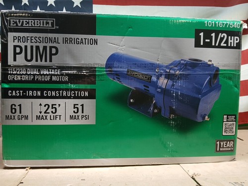 Everbilt  1-1/2 HP Cast Iron Lawn Irrigation Pump USED EXCELENT CONDITION TESTED