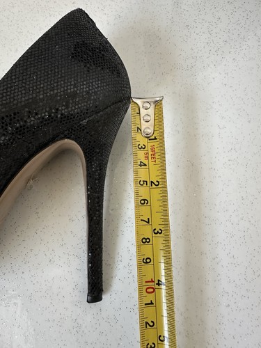 A Pair Black Sequin Glitter Stiletto Heels, Shoes Eu38 Uk 5 - Picture 4 of 14