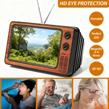 Retro TV Shape Amplifier, 12 Inch Phone Screen Amplifier, 3D Magnifier Screen