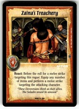 2005 Warlord Saga of the Storm: Hero's Gambit Card 20/158 R Zaina's Treachery