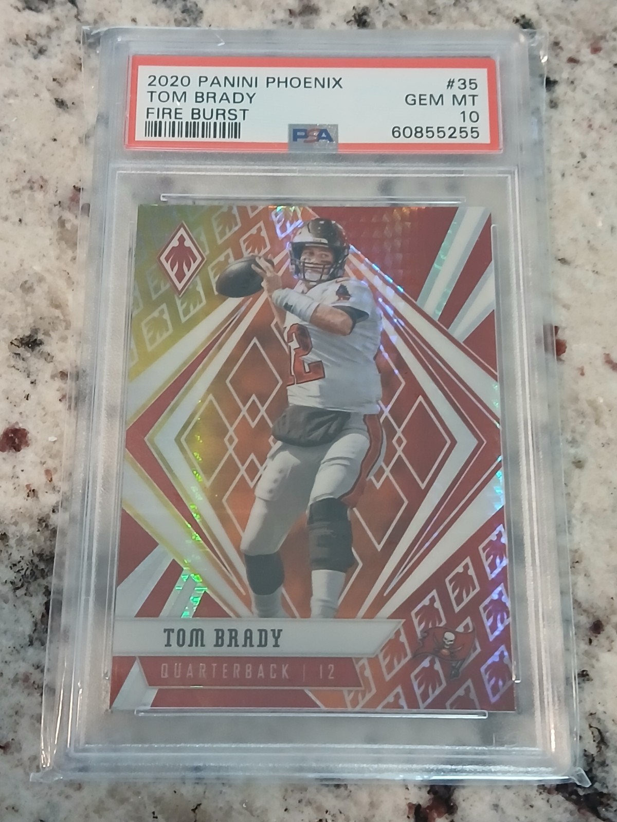 2020 Phoenix Fire Burst Tom Brady Buc's #35 PSA 10