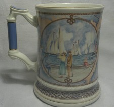 Boxed Vintage Sadler Sailing Nautical Yachts Excellent Pretty Boats Tankard Mug