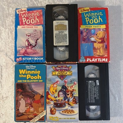 Winnie The Pooh  6 VHS Lot  Storybook Classics Playtime Party Sharing And Caring